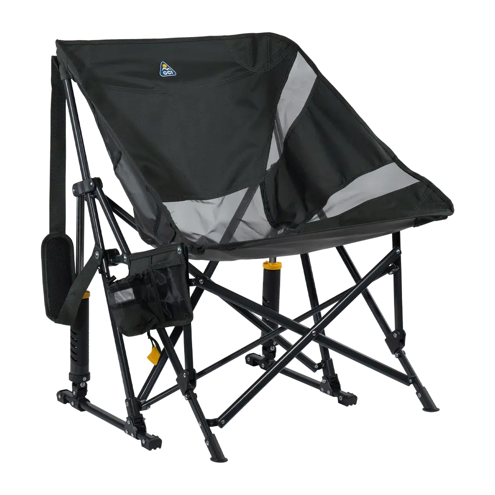 Premium All-Weather Pod Rocker Elite - Choice 832 - RoadTrip Rocker Smooth Motion Camp Chair - Dark Charcoal