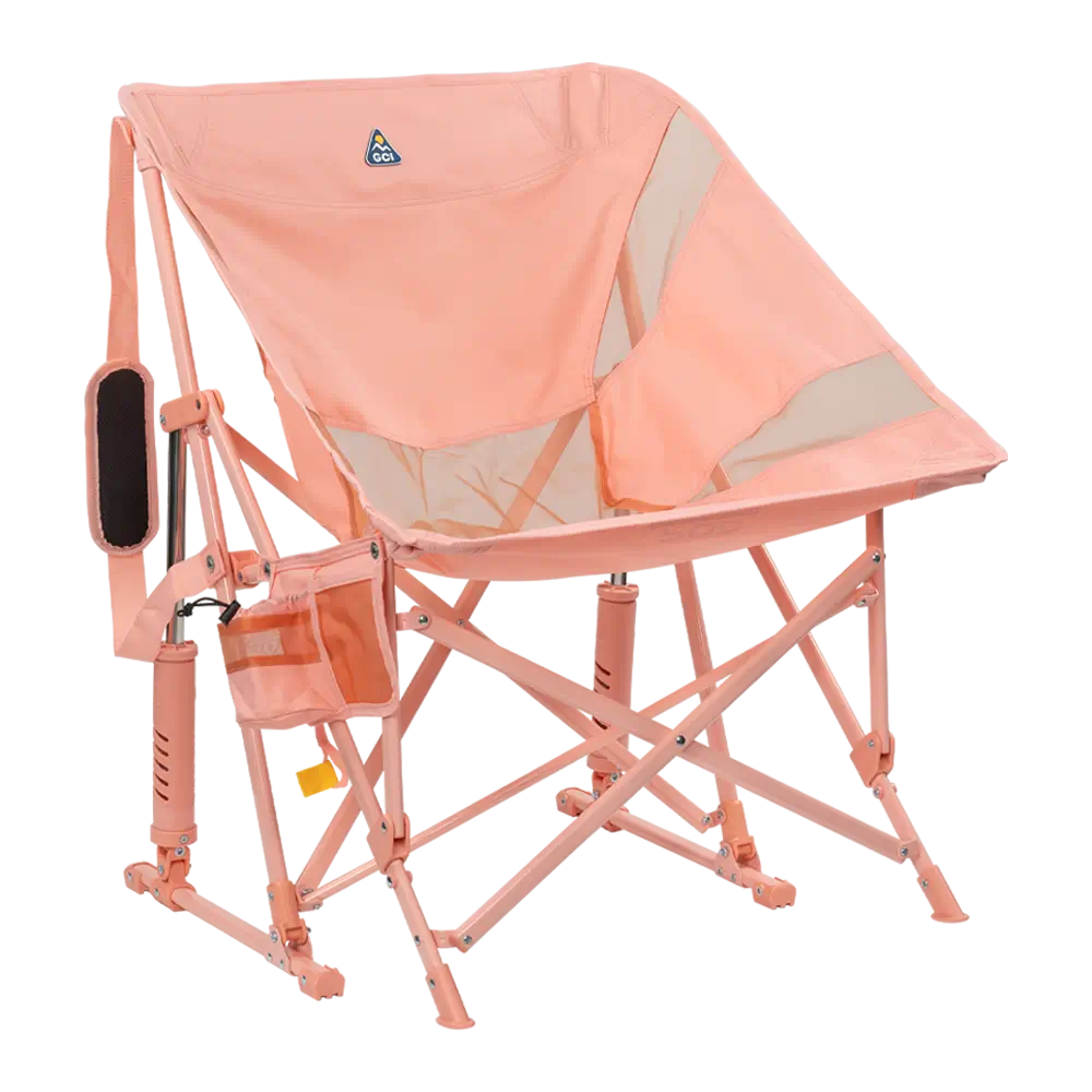 Premium All-Weather Pod Rocker Elite - Choice 832 - RoadTrip Rocker Smooth Motion Camp Chair - Soft Pink