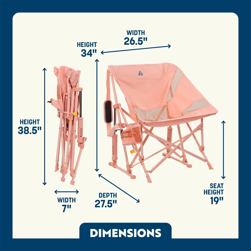 Premium All-Weather Pod Rocker Elite - Choice 832 - RoadTrip Rocker Smooth Motion Camp Chair Detail