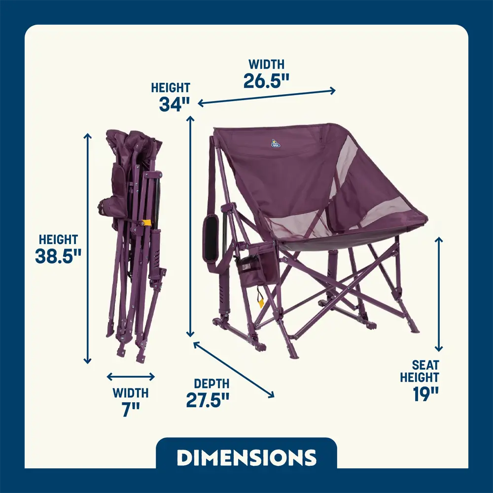 Premium All-Weather Pod Rocker Elite - Choice 832 - RoadTrip Rocker Smooth Motion Camp Chair Detail