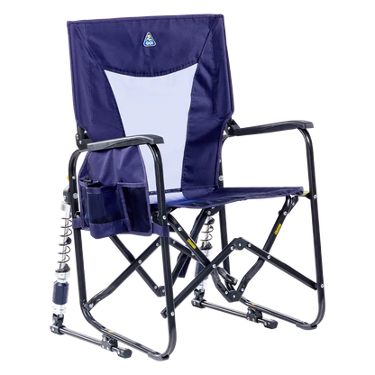 Smooth Motion Adjustable Rocker - Choice 573 - RoadTrip Rocker Smooth Motion Camp Chair - Rich Blue