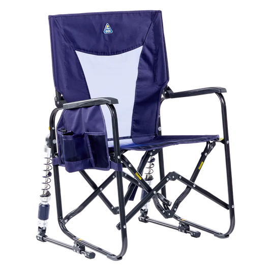 Smooth Motion Adjustable Rocker - Choice 573 - RoadTrip Rocker Smooth Motion Camp Chair - Rich Blue