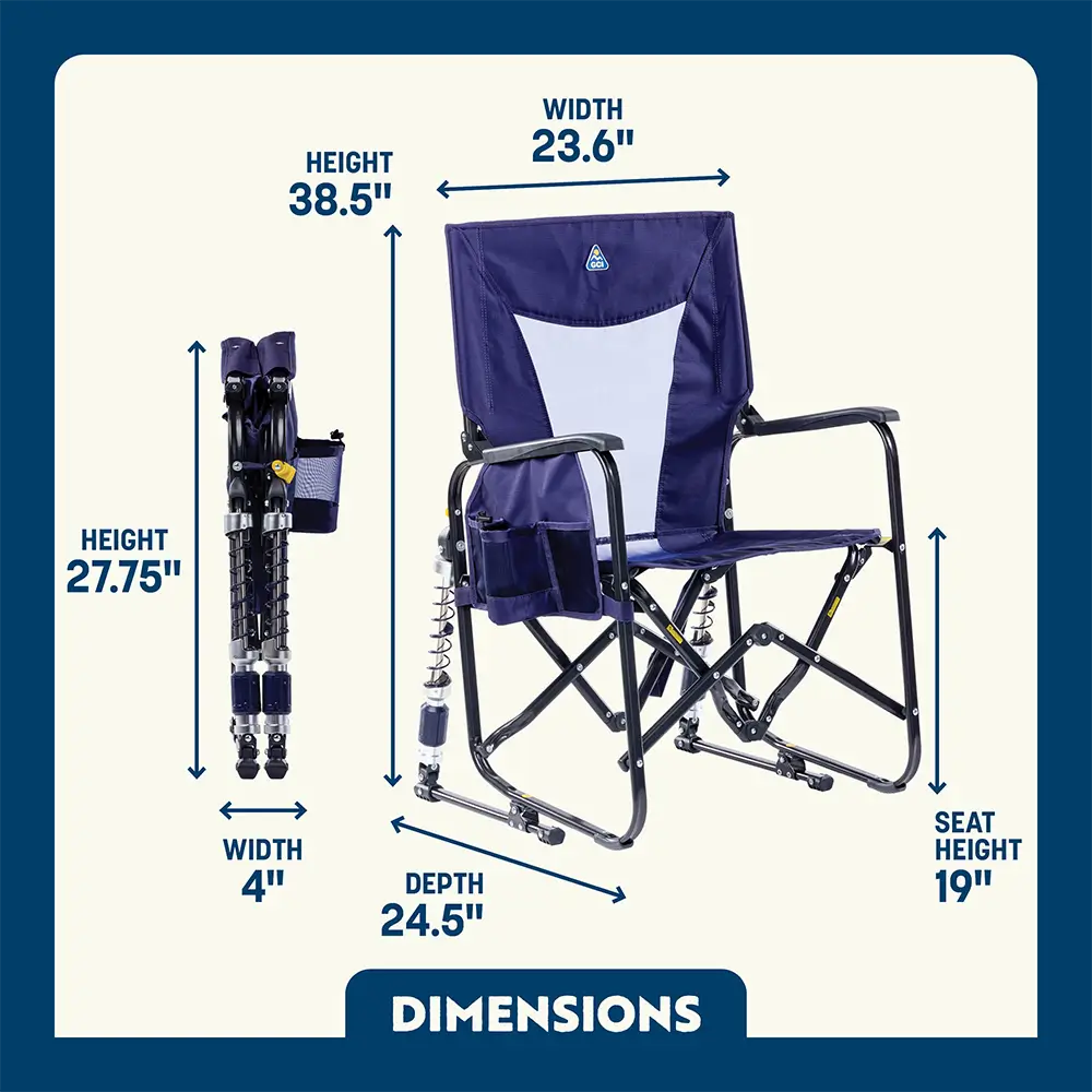 Smooth Motion Adjustable Rocker - Choice 573 - RoadTrip Rocker Smooth Motion Camp Chair Detail