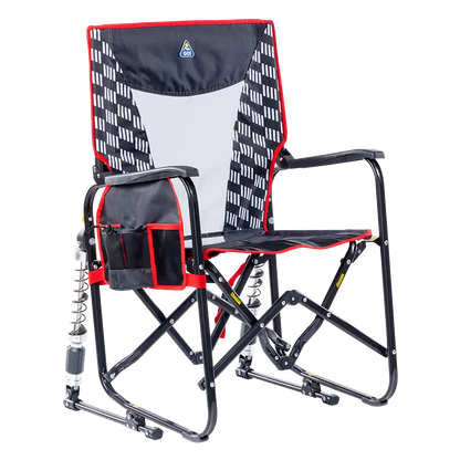 Smooth Motion Adjustable Rocker - Choice 573 - RoadTrip Rocker Smooth Motion Camp Chair - Charcoal Racing