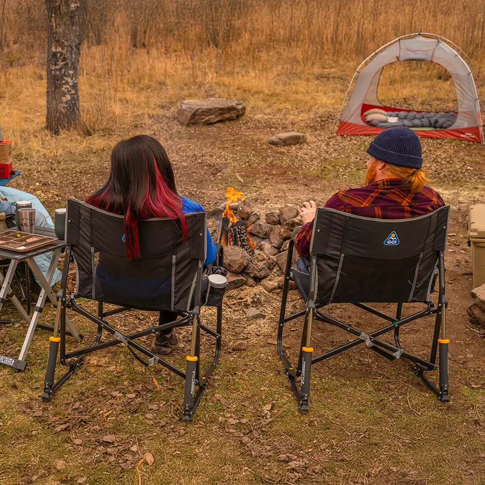Luxury Camp Freestyle Rocker XL - Choice 552 - RoadTrip Rocker Smooth Motion Camp Chair Detail