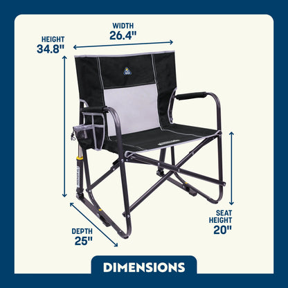 Luxury Camp Freestyle Rocker XL - Choice 552 - RoadTrip Rocker Smooth Motion Camp Chair Detail