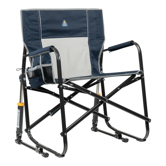 Luxury Camp Freestyle Rocker XL - Choice 552 - RoadTrip Rocker Smooth Motion Camp Chair - Indigo