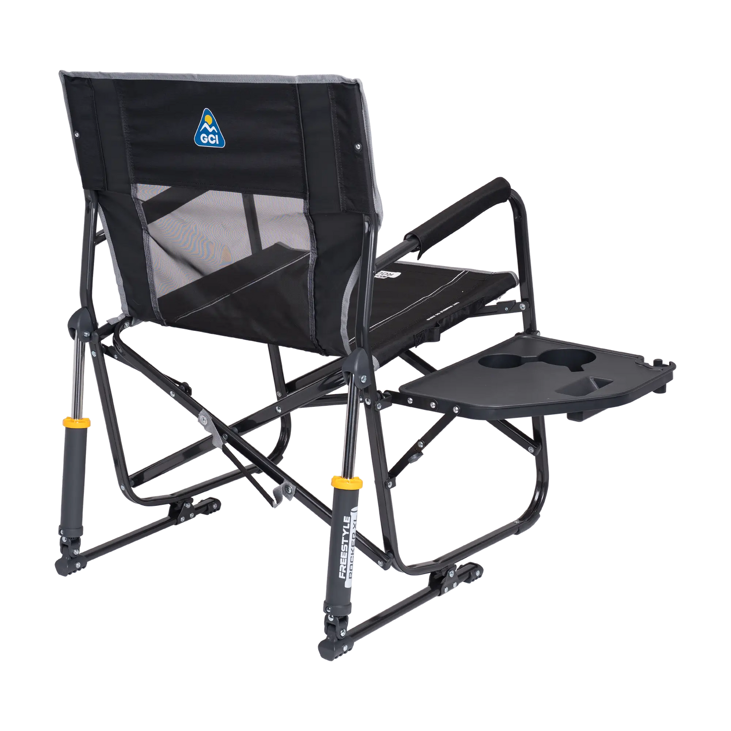 Heavy-Duty Freestyle Freestyle Rocker XL with Side Table - Choice 836 - Patented Spring-Action Rocking Chair for Camping Detail
