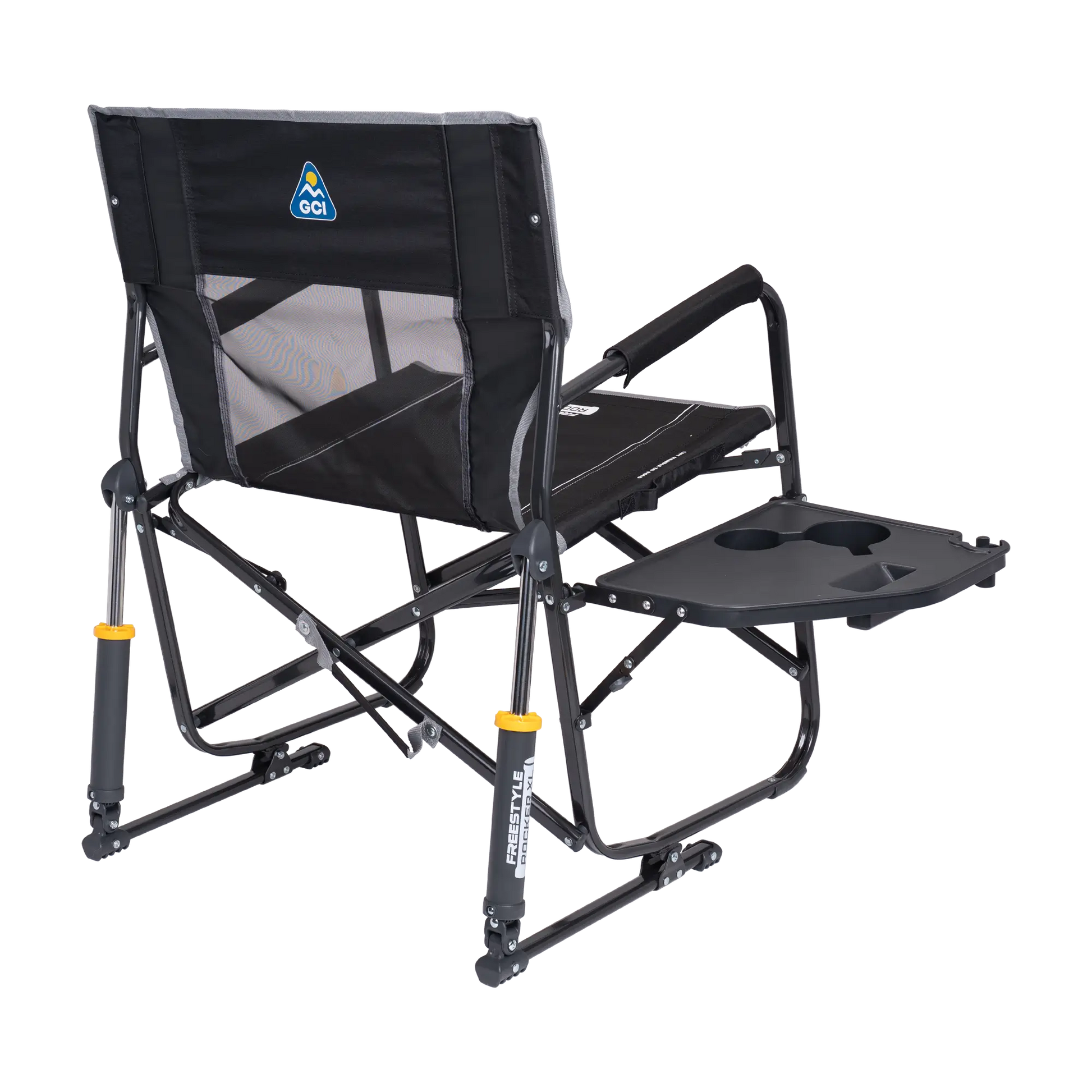 Heavy-Duty Freestyle Freestyle Rocker XL with Side Table - Choice 836 - Patented Spring-Action Rocking Chair for Camping Detail