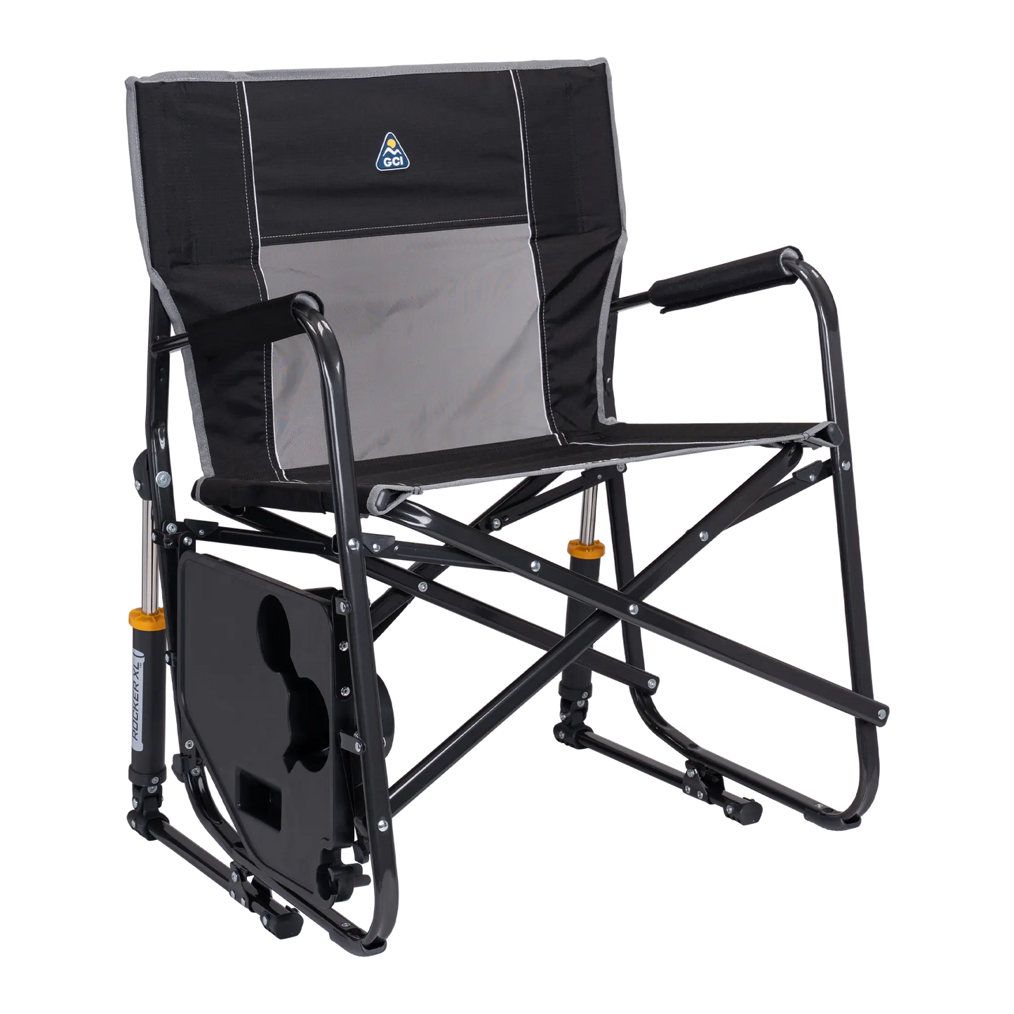 Heavy-Duty Freestyle Freestyle Rocker XL with Side Table - Choice 836 - Patented Spring-Action Rocking Chair for Camping Detail