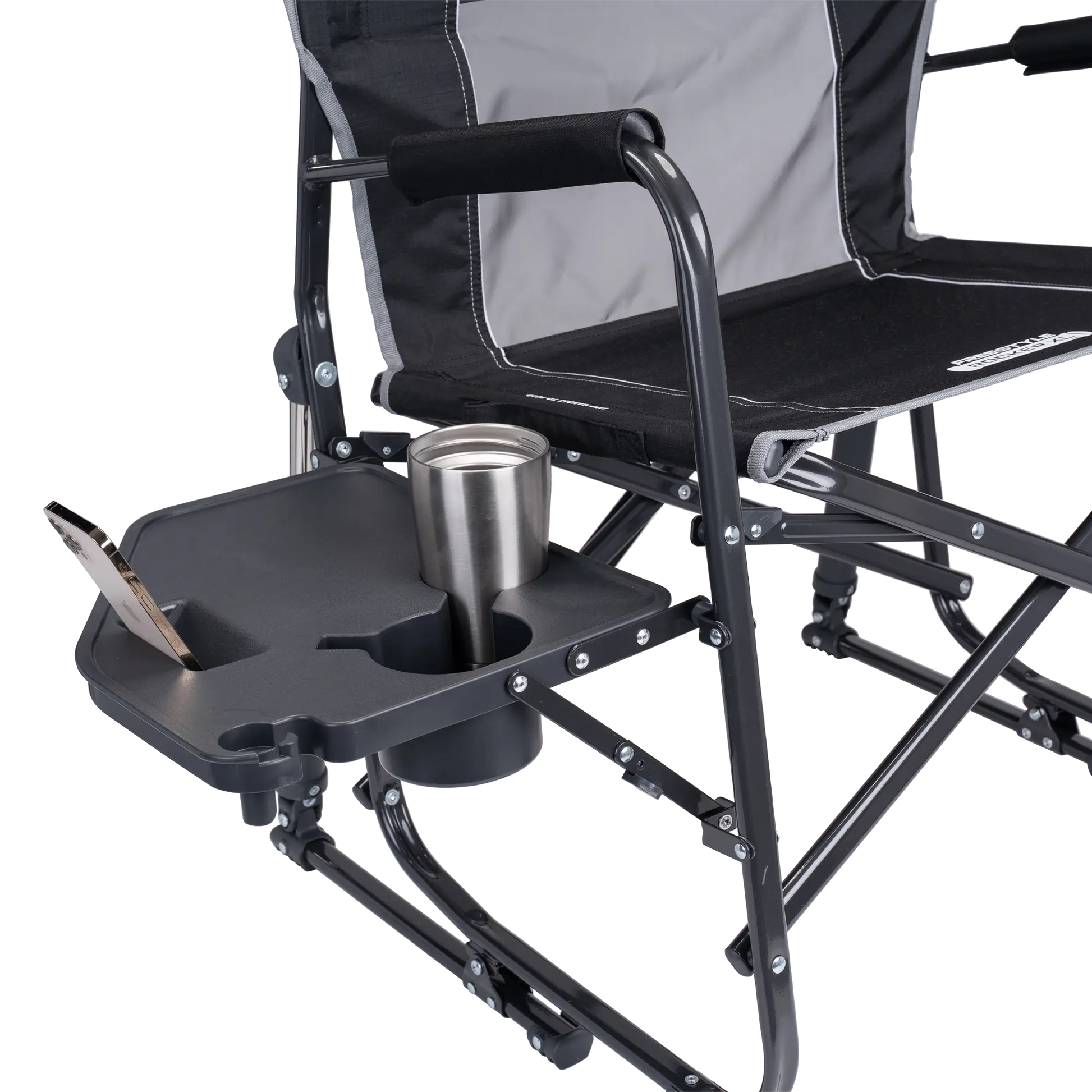 Heavy-Duty Freestyle Freestyle Rocker XL with Side Table - Choice 836 - Patented Spring-Action Rocking Chair for Camping Detail
