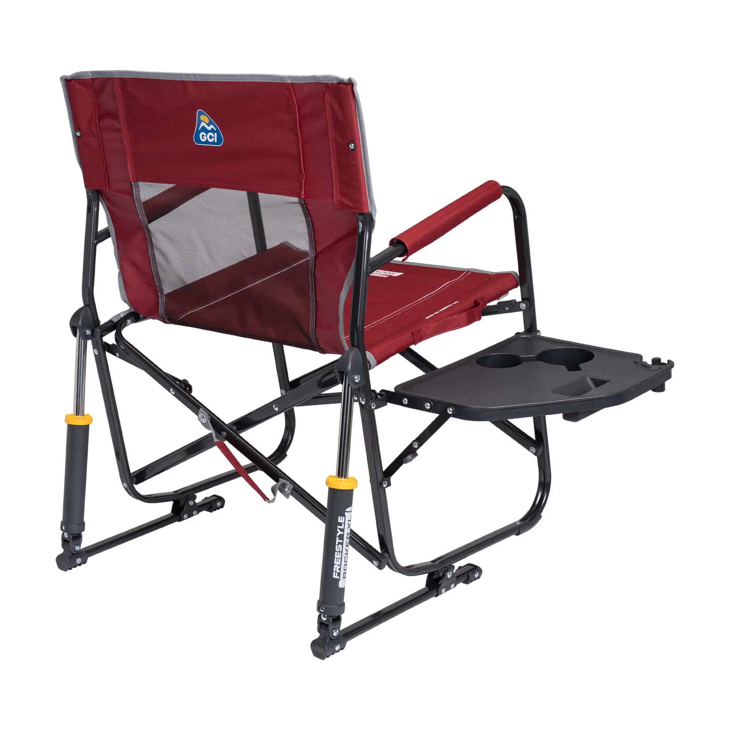Heavy-Duty Freestyle Freestyle Rocker XL with Side Table - Choice 836 - Patented Spring-Action Rocking Chair for Camping Detail