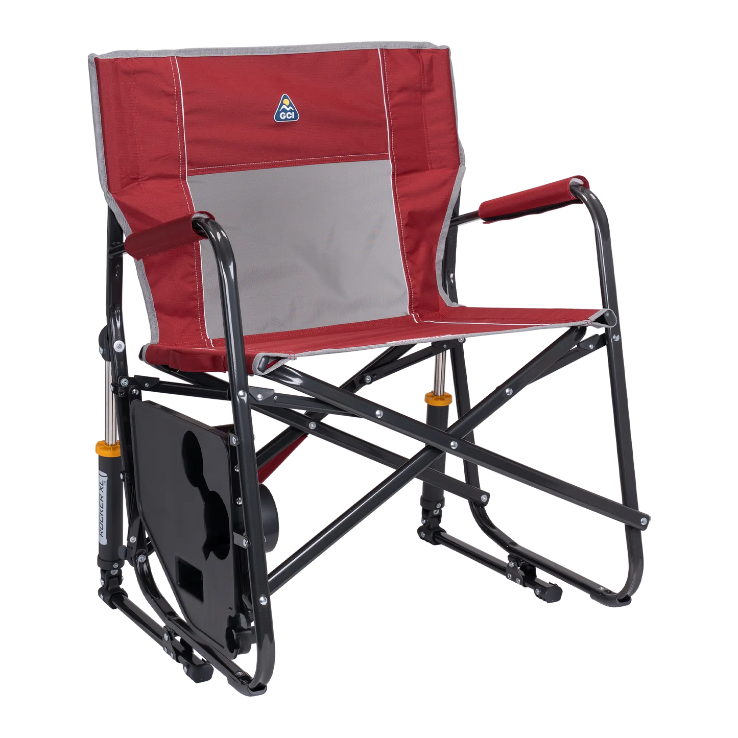 Heavy-Duty Freestyle Freestyle Rocker XL with Side Table - Choice 836 - Patented Spring-Action Rocking Chair for Camping Detail