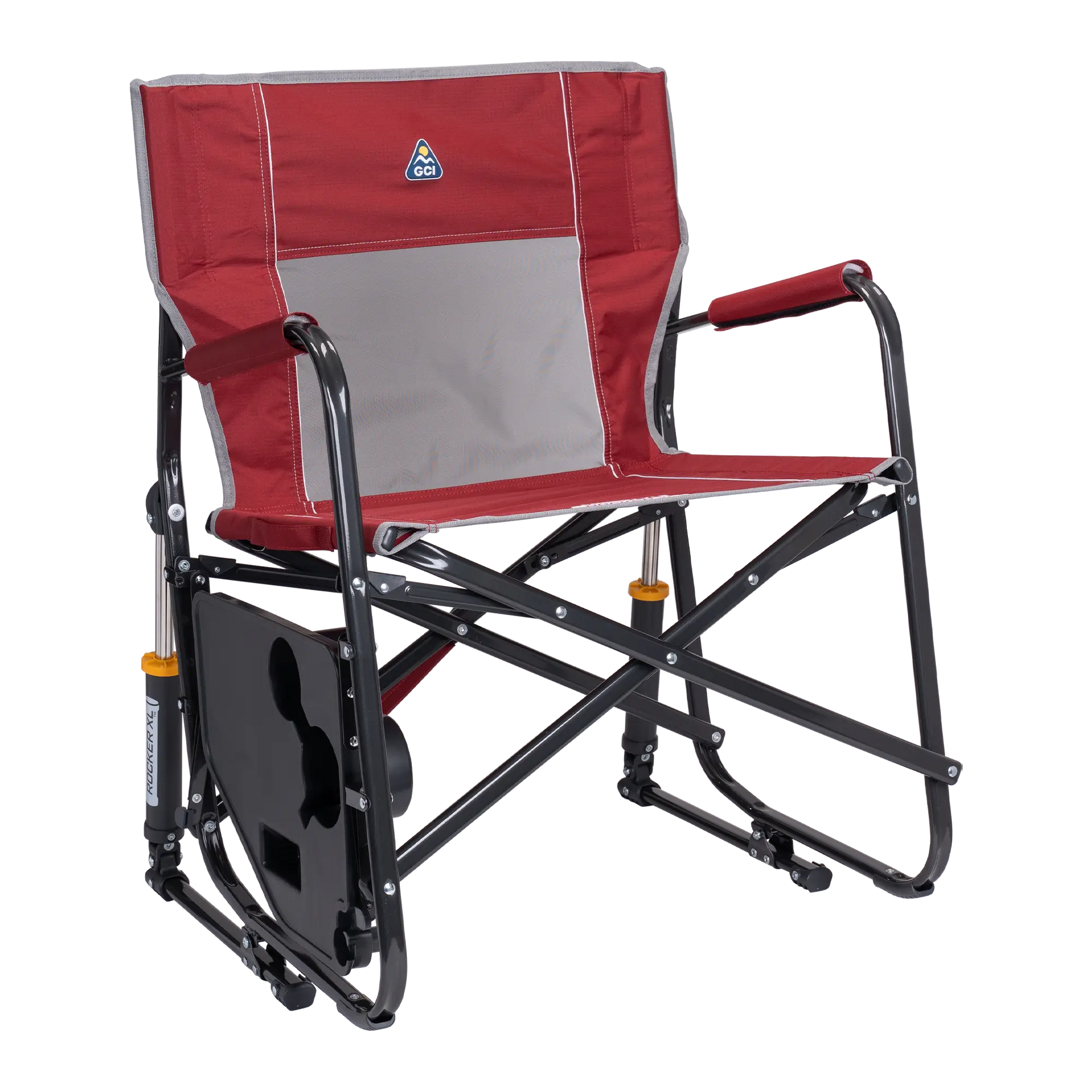 Heavy-Duty Freestyle Freestyle Rocker XL with Side Table - Choice 836 - Patented Spring-Action Rocking Chair for Camping Detail