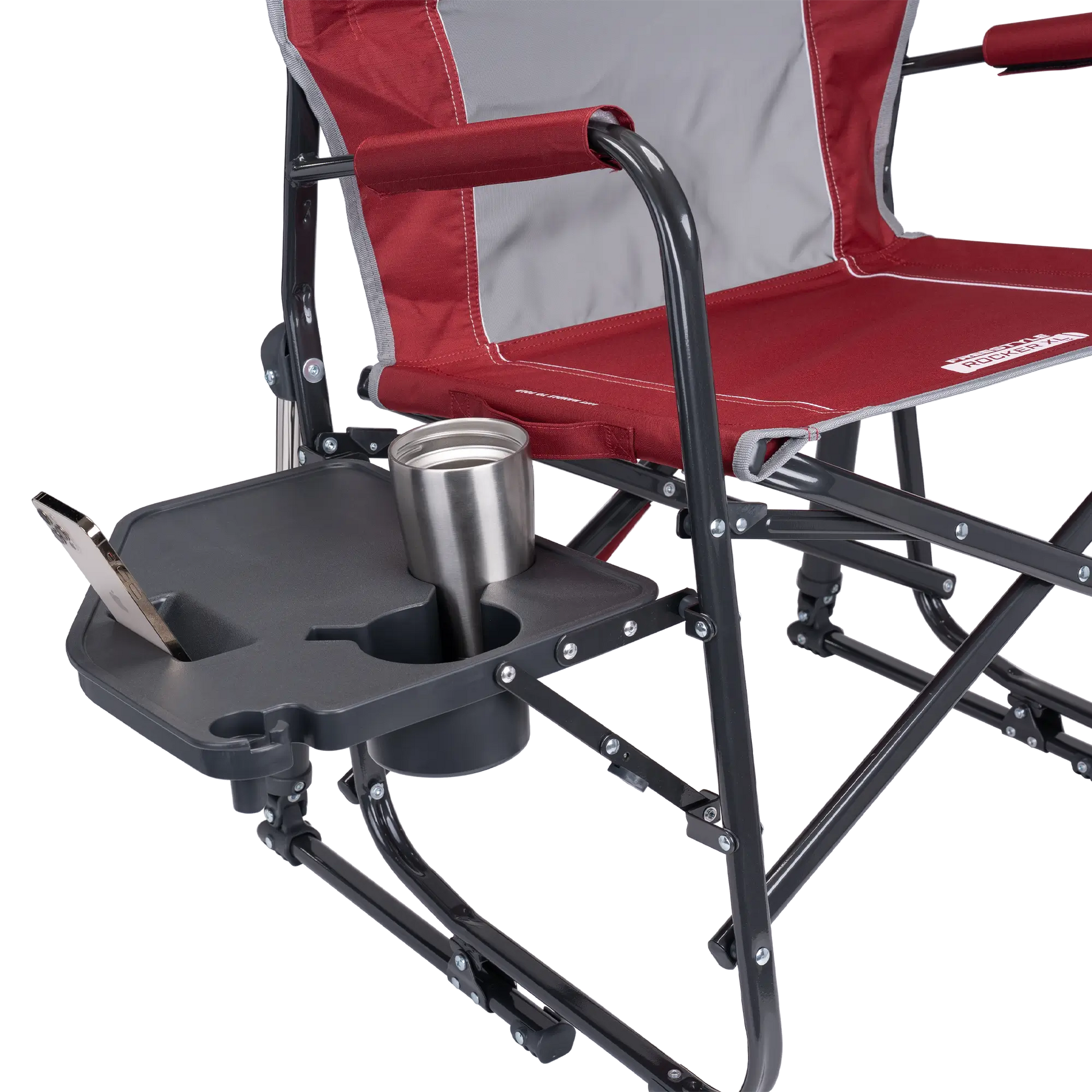Heavy-Duty Freestyle Freestyle Rocker XL with Side Table - Choice 836 - Patented Spring-Action Rocking Chair for Camping Detail