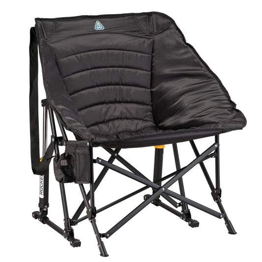Heavy-Duty Freestyle Puff Rocker - Choice 731 - Heavy-Duty Kickback Rocker with Beverage Holder - Black