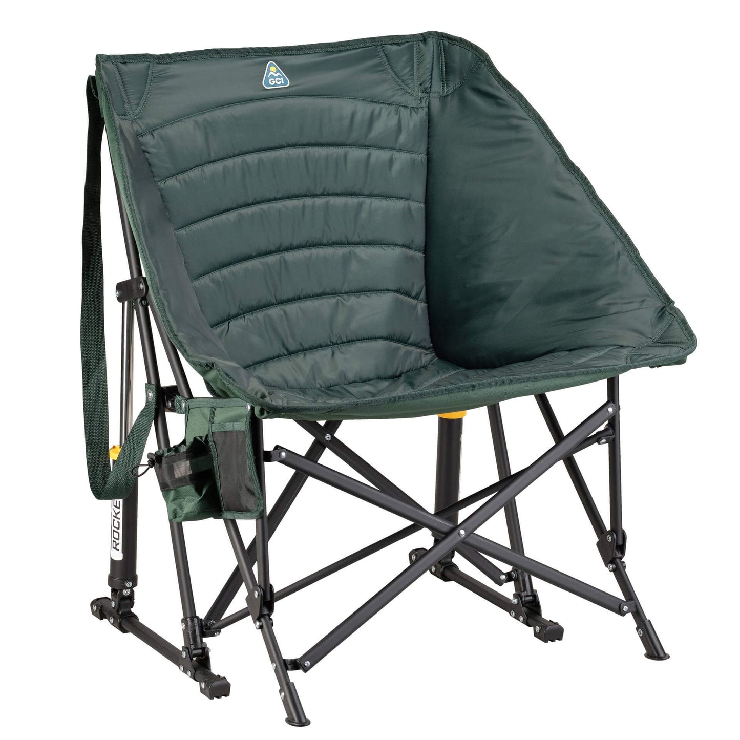Heavy-Duty Freestyle Puff Rocker - Choice 731 - Heavy-Duty Kickback Rocker with Beverage Holder - Hunter