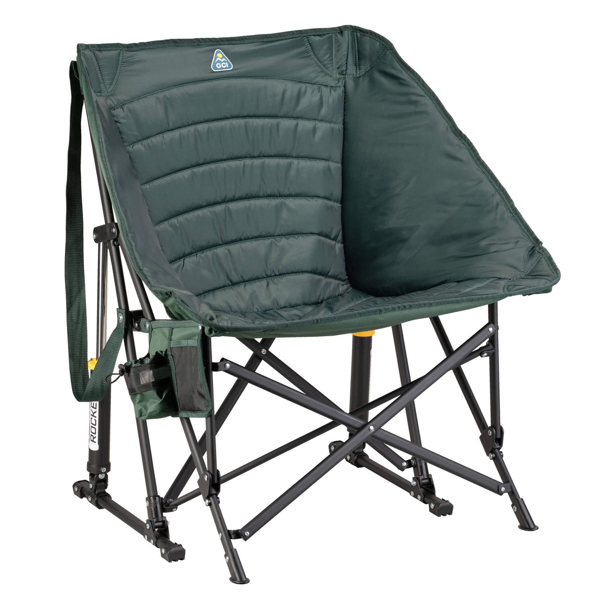 Heavy-Duty Freestyle Puff Rocker - Choice 731 - Heavy-Duty Kickback Rocker with Beverage Holder - Hunter