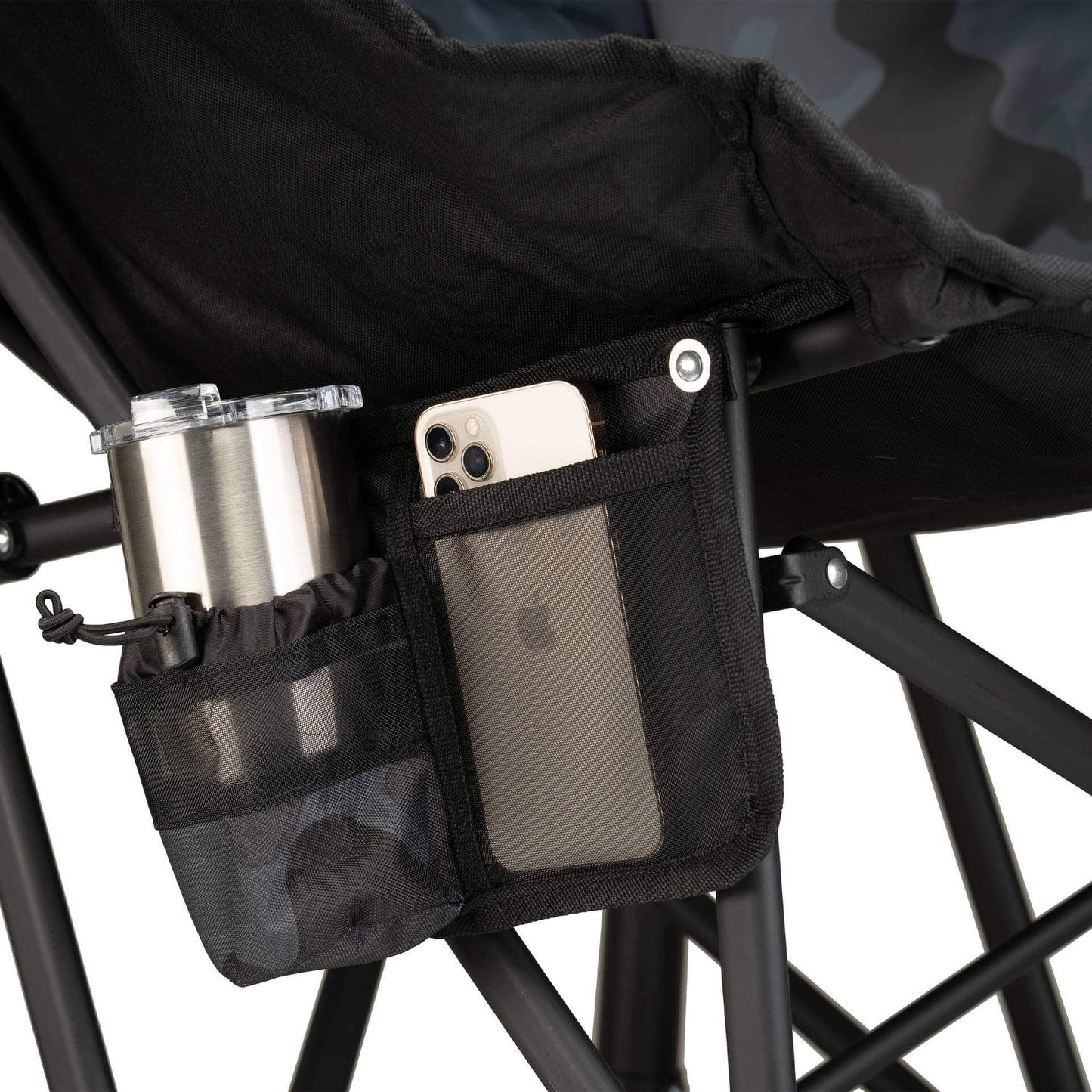 Heavy-Duty Freestyle Puff Rocker - Choice 731 - Heavy-Duty Kickback Rocker with Beverage Holder Detail