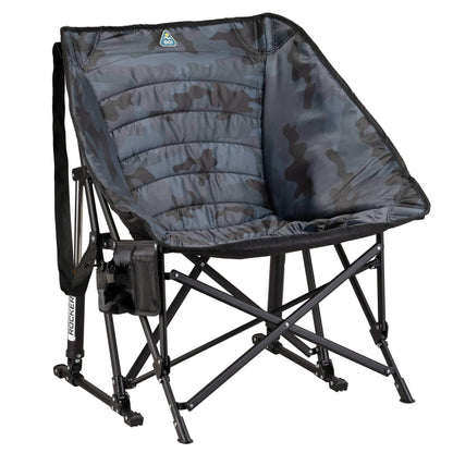 Heavy-Duty Freestyle Puff Rocker - Choice 731 - Heavy-Duty Kickback Rocker with Beverage Holder - Stealth Camo