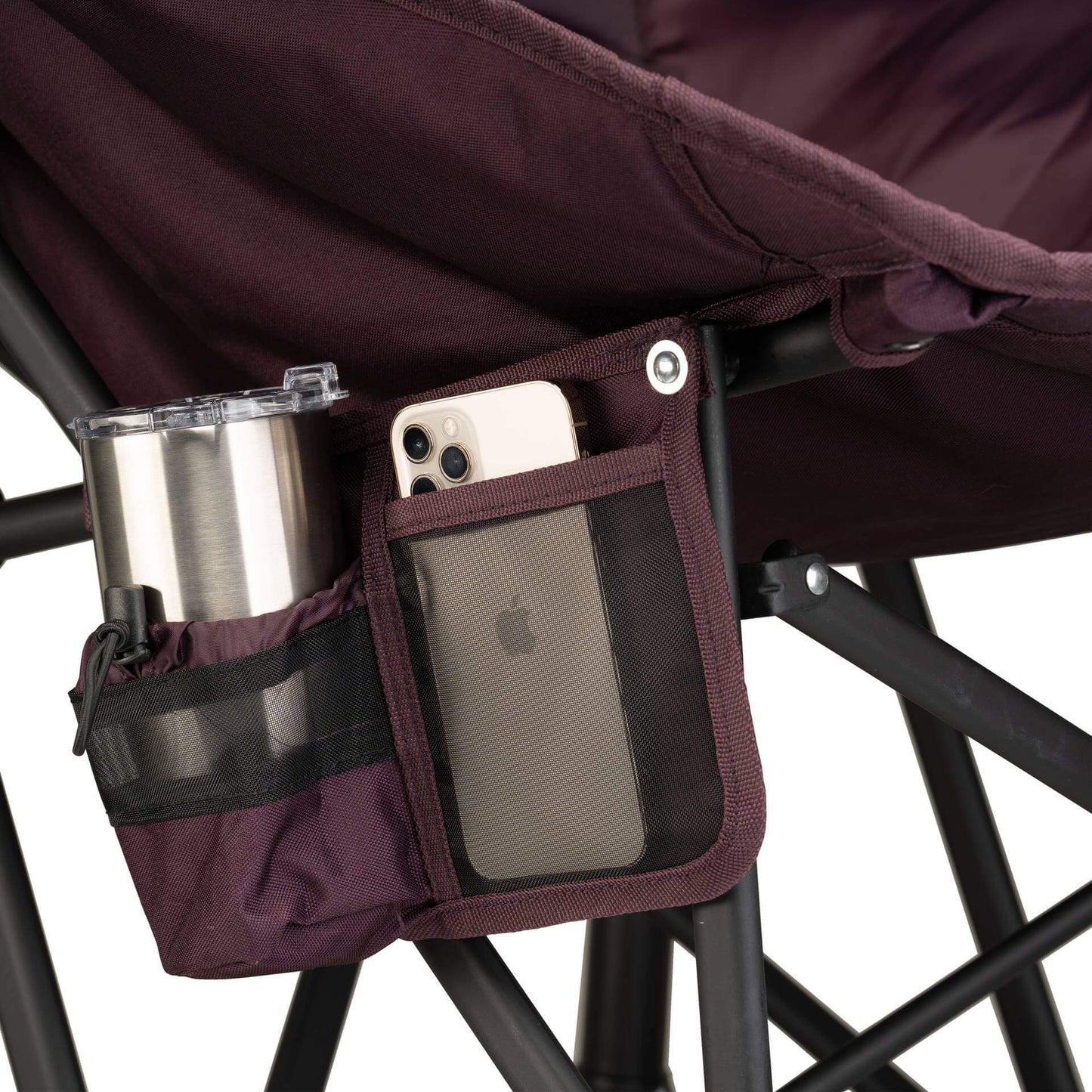 Heavy-Duty Freestyle Puff Rocker - Choice 731 - Heavy-Duty Kickback Rocker with Beverage Holder Detail
