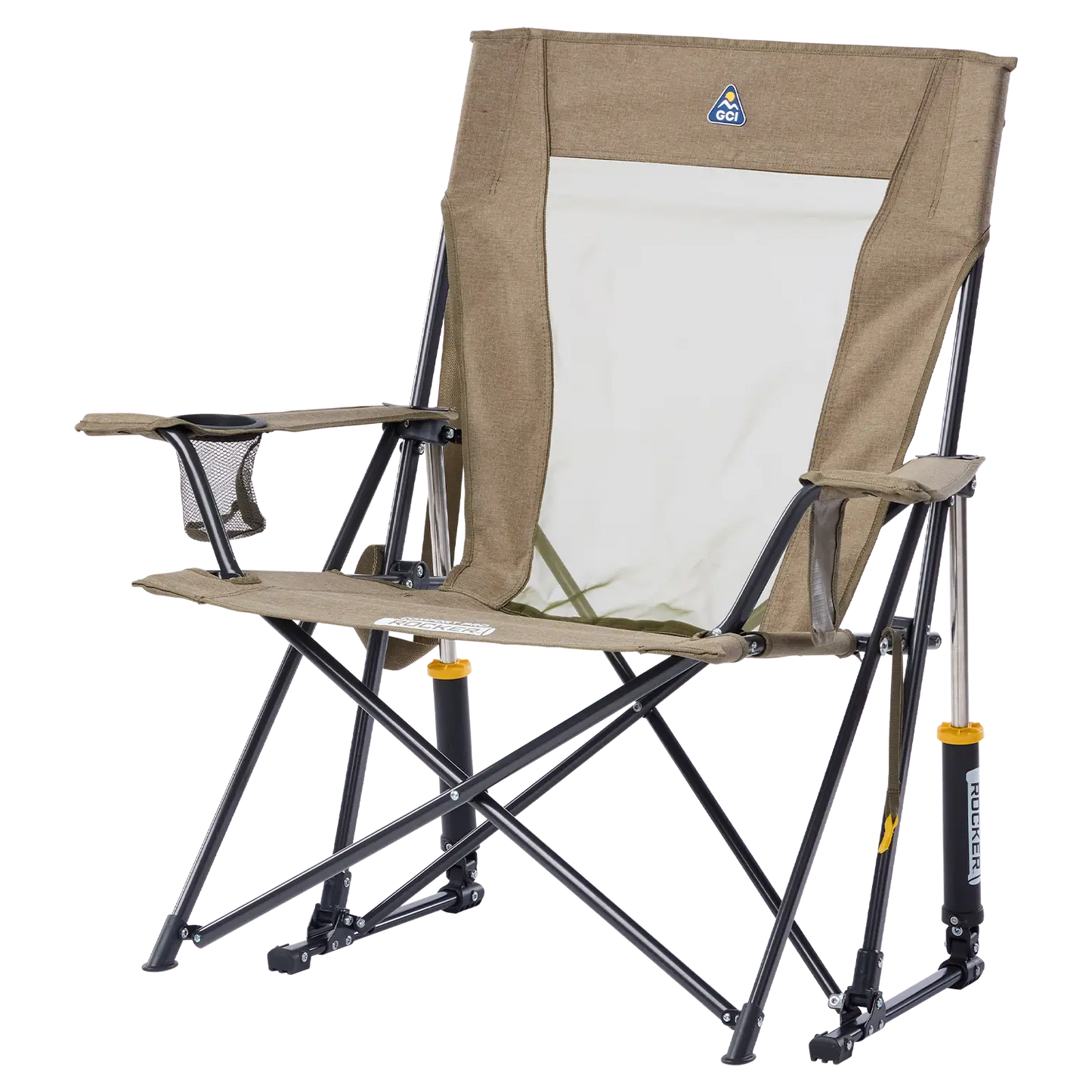 Patented Spring-Action Comfort Pro Rocker XL - Choice 107 - Heavy-Duty Kickback Rocker with Beverage Holder Detail