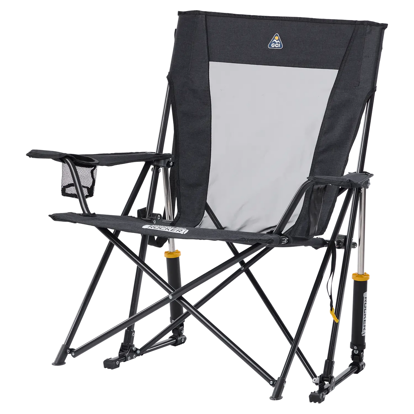 Patented Spring-Action Comfort Pro Rocker XL - Choice 107 - Heavy-Duty Kickback Rocker with Beverage Holder Detail