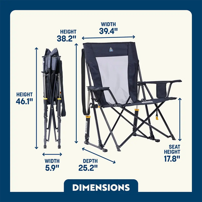 Patented Spring-Action Comfort Pro Rocker XL - Choice 107 - Heavy-Duty Kickback Rocker with Beverage Holder Detail