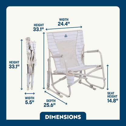Backpack Travel Beach Rocker - Choice 712 - Portable Heavy-Duty Low Boy Chair for Ocean Side Detail