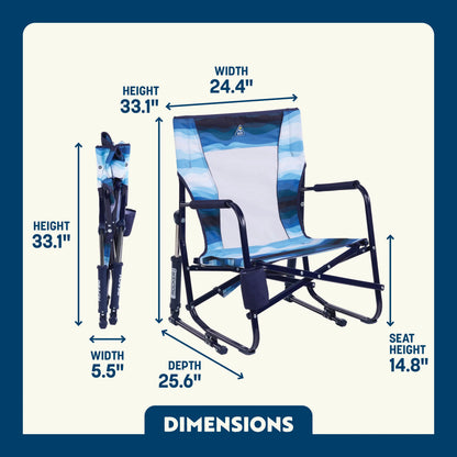 Backpack Travel Beach Rocker - Choice 712 - Portable Heavy-Duty Low Boy Chair for Ocean Side Detail