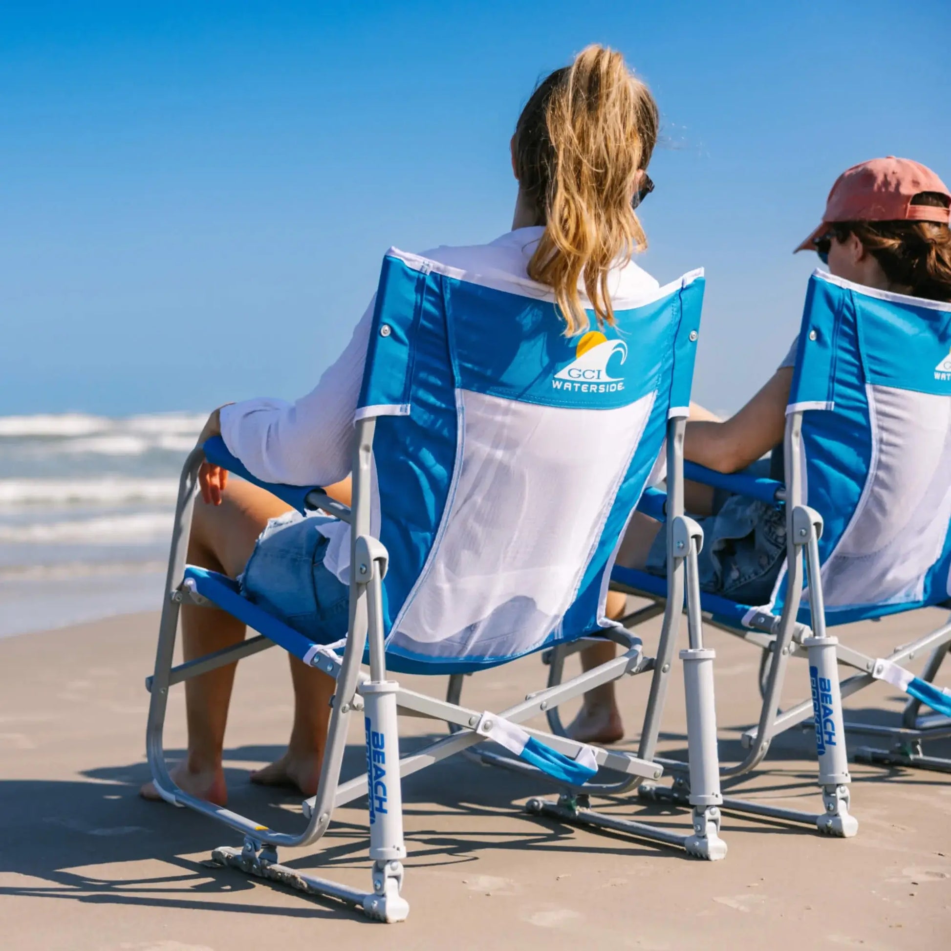 Smooth Motion Beach Rocker Bundle - Choice 773 - Freestyle Rocker Portable Outdoor Folding Chair Detail