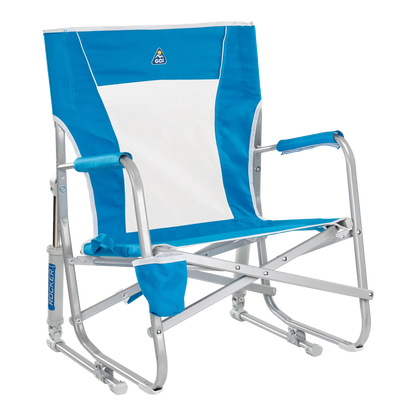 Backpack Travel Beach Rocker - Choice 712 - Portable Heavy-Duty Low Boy Chair for Ocean Side - Saybrook Blue