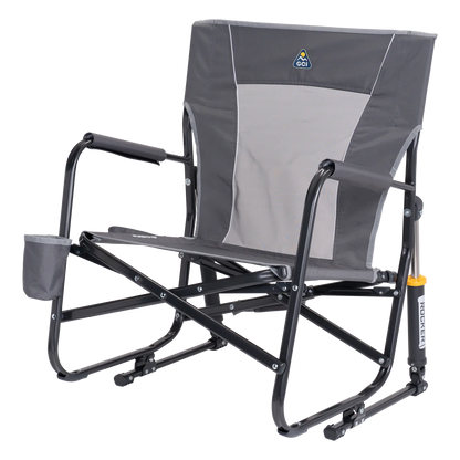 Luxury Camp FirePit Rocker - Choice 737 - Heavy-Duty Kickback Rocker with Beverage Holder Detail