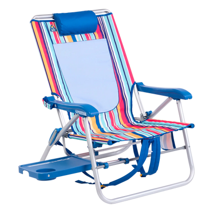 Space-Saving Pico Big Surf with Slide Table - Choice 334 - Ultra-Lightweight Telescoping PackSeat Travel Stool - Multi Stripe