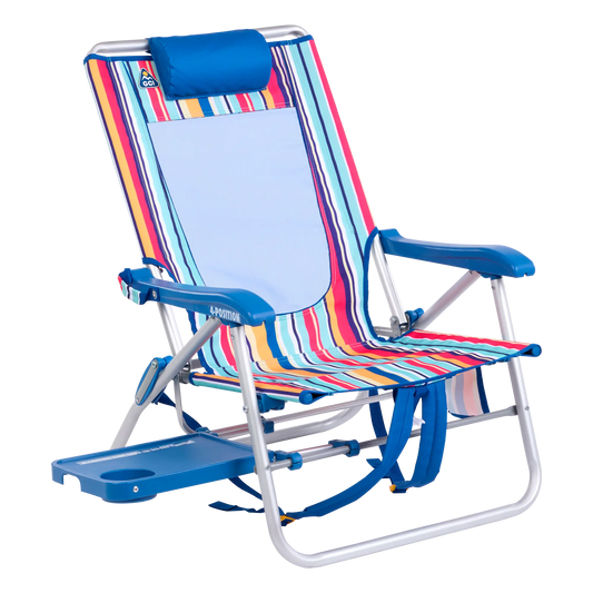 Space-Saving Pico Big Surf with Slide Table - Choice 334 - Ultra-Lightweight Telescoping PackSeat Travel Stool - Multi Stripe