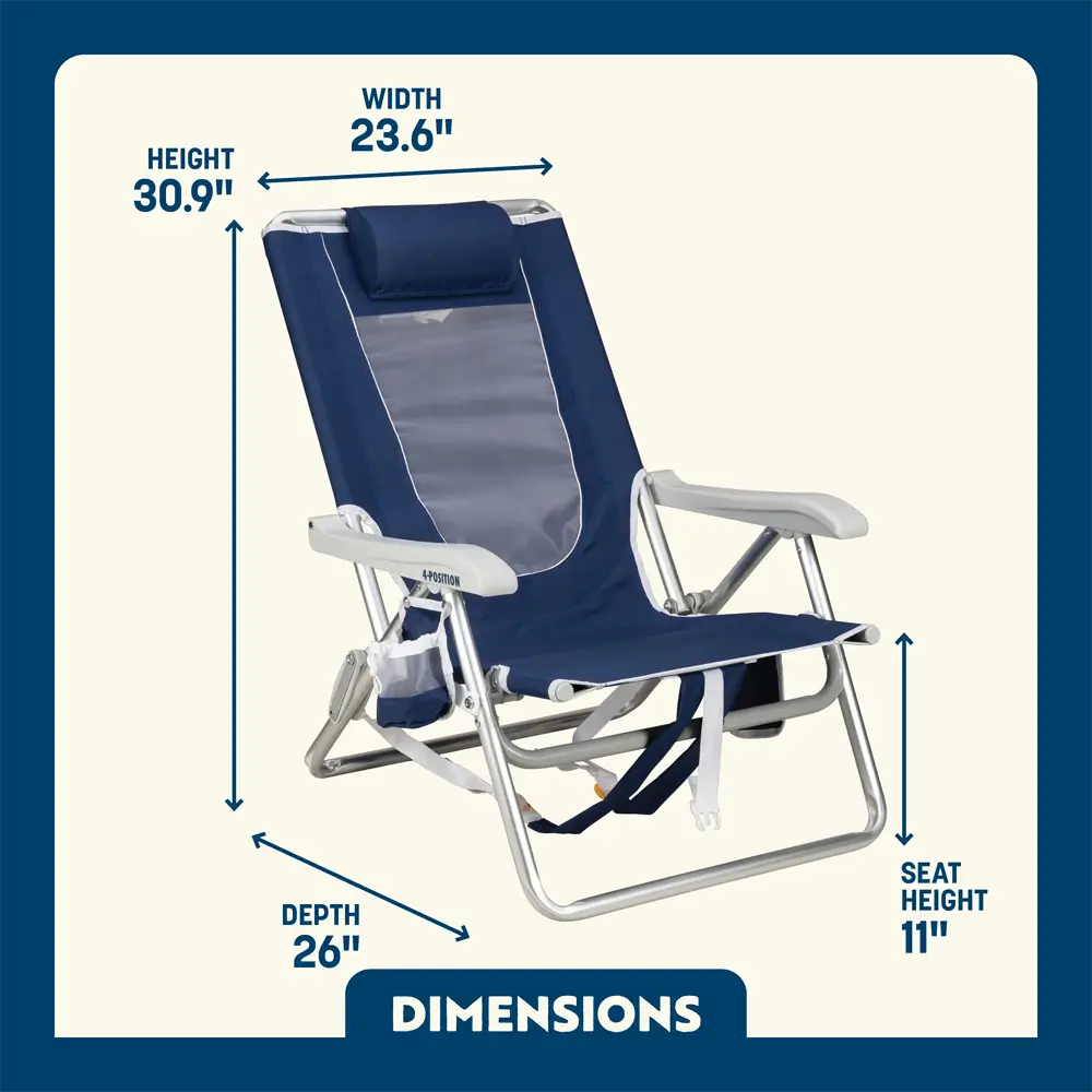 Lightweight Messenger Backpack Beach Chair - Choice 709 - Space-Saving Micro-Folding Chair for Backpacking Detail