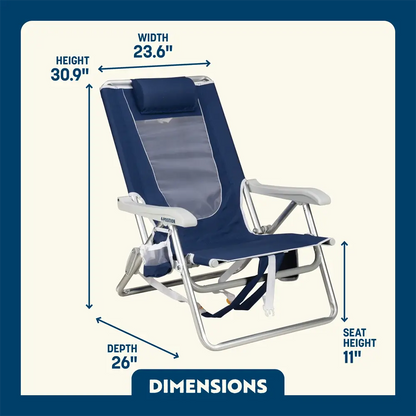 Lightweight Messenger Backpack Beach Chair - Choice 709 - Space-Saving Micro-Folding Chair for Backpacking Detail