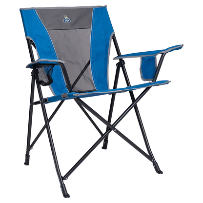 Ultra-Compact Comfort Quad Chair - Choice 989 - Ultra-Lightweight Telescoping PackSeat Travel Stool - Heathered Royal