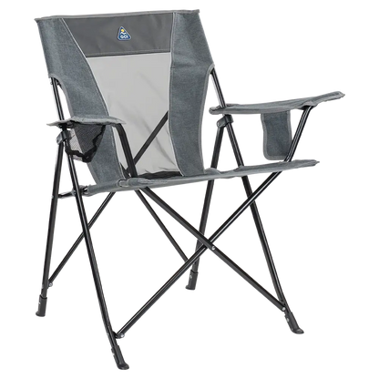 Ultra-Compact Comfort Quad Chair - Choice 989 - Ultra-Lightweight Telescoping PackSeat Travel Stool - Heathered Pewter