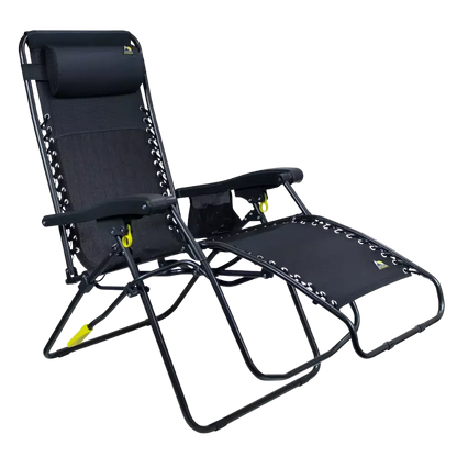 Rust-Resistant Aluminum Freeform Zero Gravity Lounger Bundle - Choice 507 - Low-Profile Reclining Beach Chair with Backpack Straps Detail