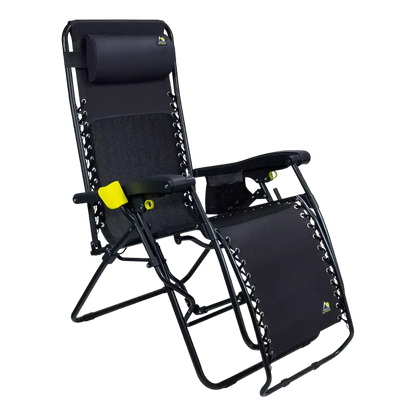 Rust-Resistant Aluminum Freeform Zero Gravity Lounger Bundle - Choice 507 - Low-Profile Reclining Beach Chair with Backpack Straps Detail