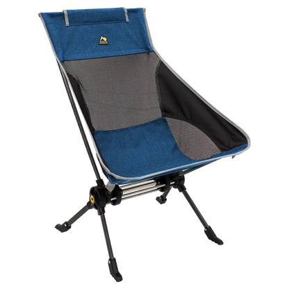 Telescoping Frame ComPack Rocker - Choice 980 - Pico Compact Folding Camp Chair with Carry Bag - Heathered Royal