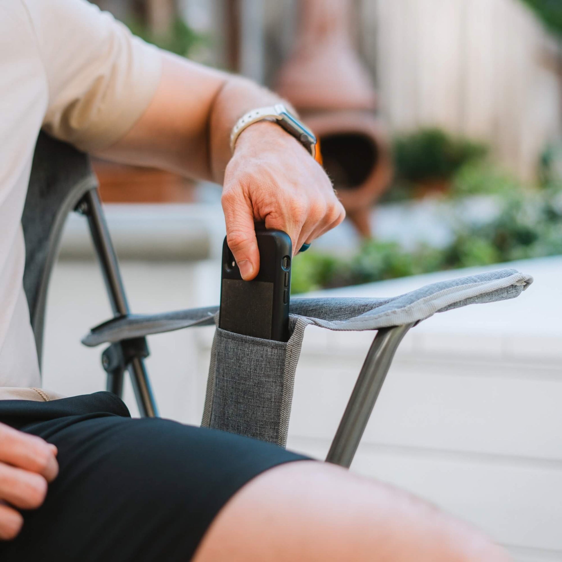 Ultra-Compact Comfort Quad Chair - Choice 989 - Ultra-Lightweight Telescoping PackSeat Travel Stool Detail