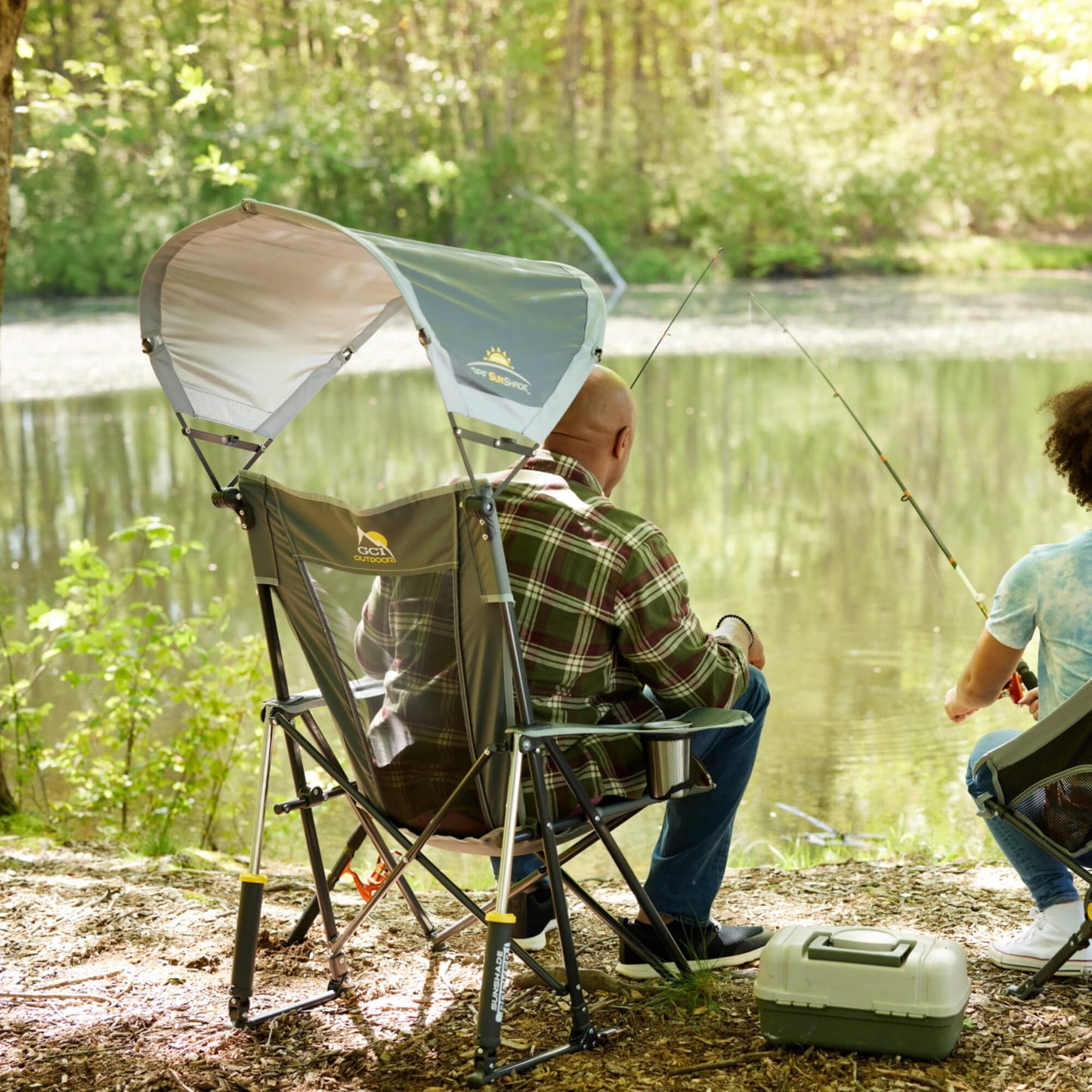 Heavy Duty SunShade Rocker - Choice 550 - SunShade Canopy for Beach & Camping Detail