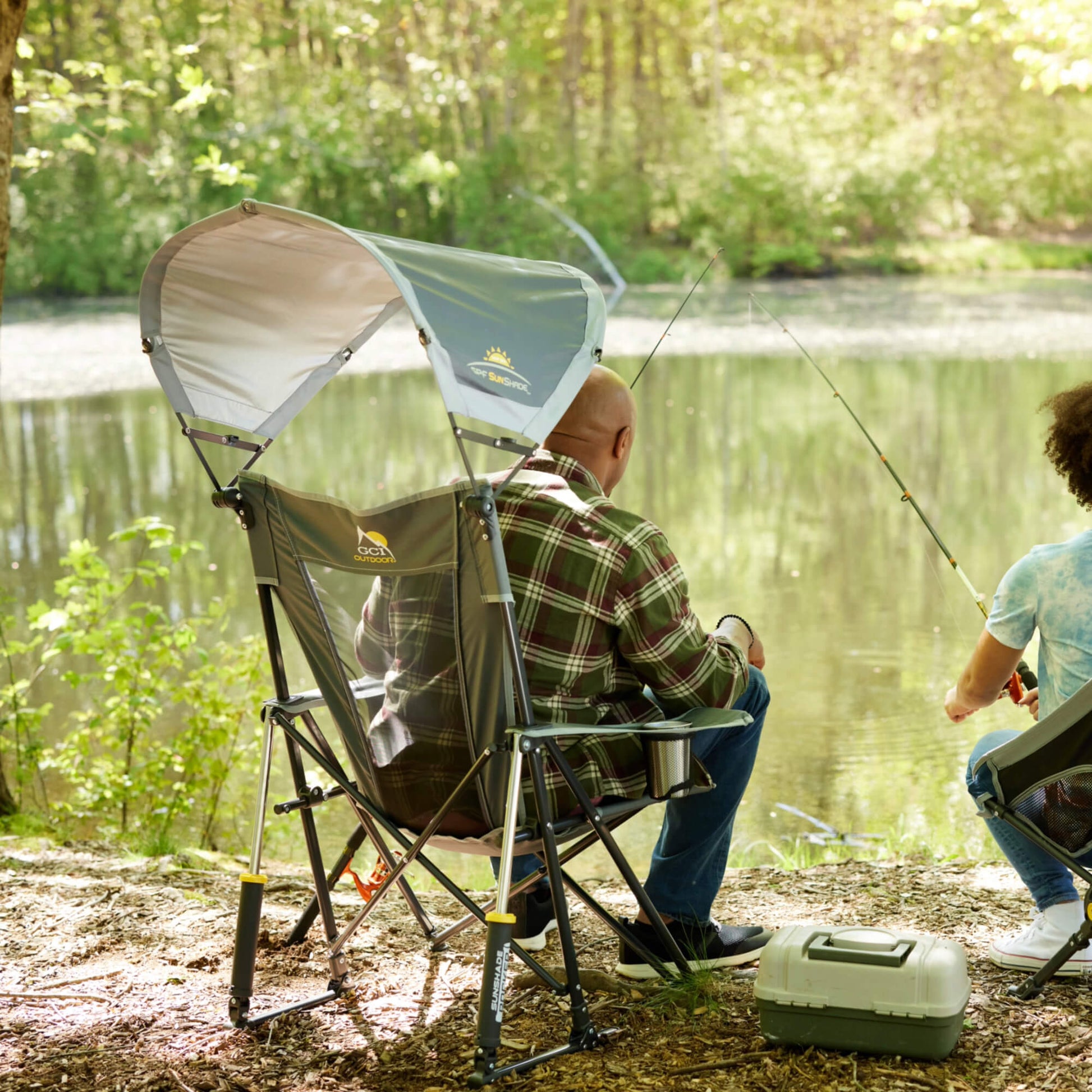 Heavy Duty SunShade Rocker - Choice 550 - SunShade Canopy for Beach & Camping Detail