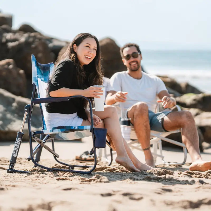 Backpack Travel Beach Rocker - Choice 712 - Portable Heavy-Duty Low Boy Chair for Ocean Side Detail