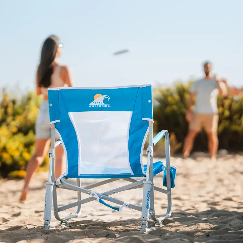 Backpack Travel Beach Rocker - Choice 712 - Portable Heavy-Duty Low Boy Chair for Ocean Side Detail