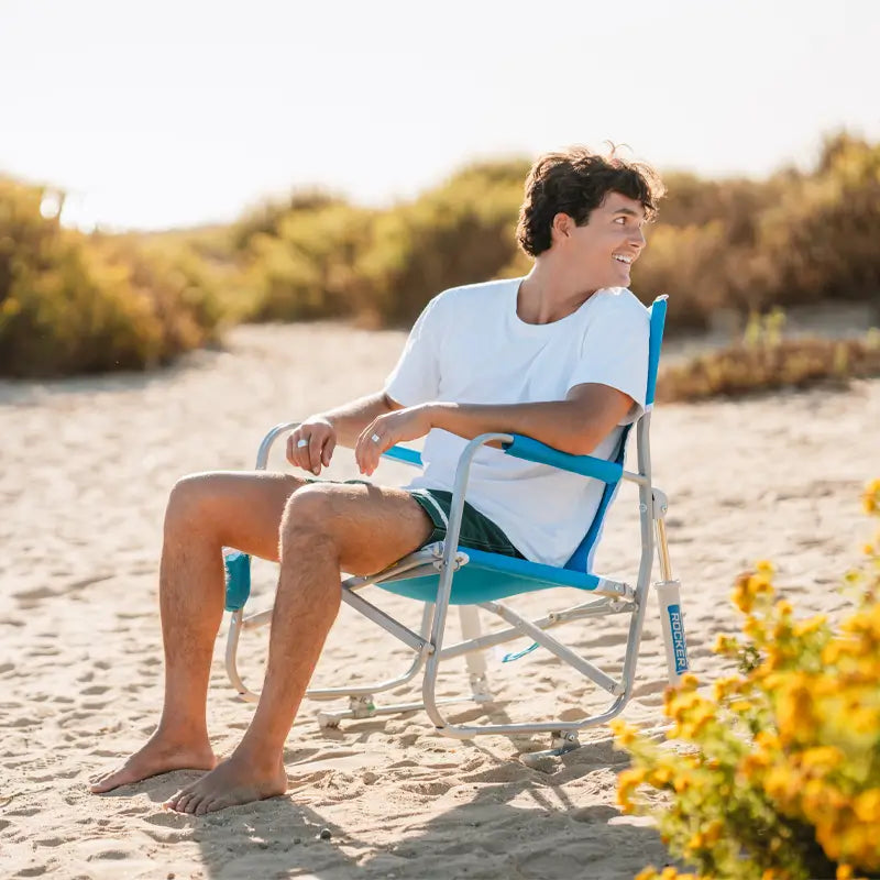 Backpack Travel Beach Rocker - Choice 712 - Portable Heavy-Duty Low Boy Chair for Ocean Side Detail