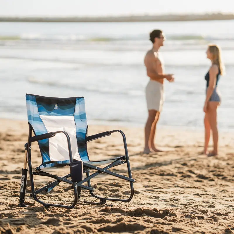 Backpack Travel Beach Rocker - Choice 712 - Portable Heavy-Duty Low Boy Chair for Ocean Side Detail
