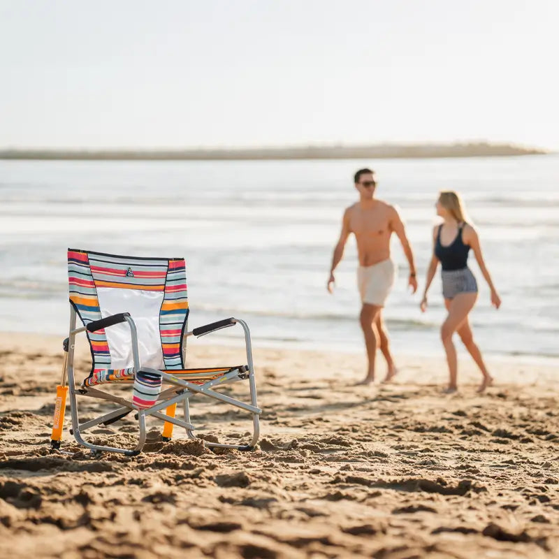 Backpack Travel Beach Rocker - Choice 712 - Portable Heavy-Duty Low Boy Chair for Ocean Side Detail